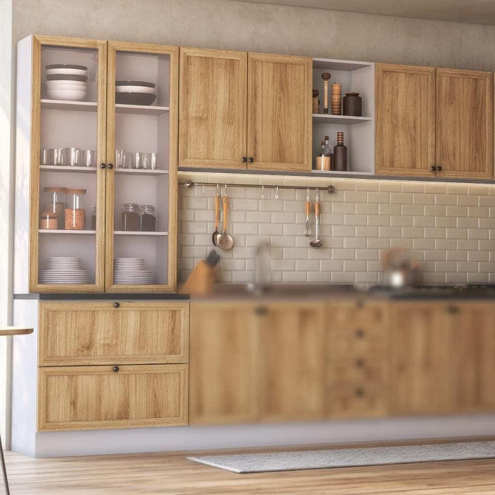 Armário de Cozinha Completo Ditália Berlim 4 Peças CVBR B16 Cozy