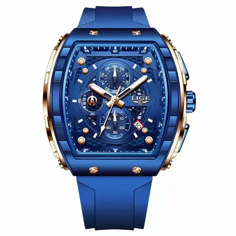 Relógios Masculino LIGE 89148 Quadrado Esportivo