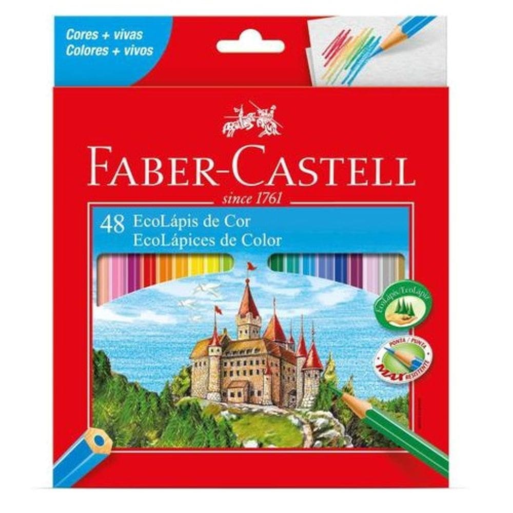 Lápis de Cor Sextavado 48 cores Faber Castell