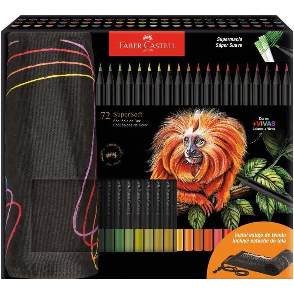 Lápis De Cor 100 Cores Supersoft Cores Vivas Faber Castell