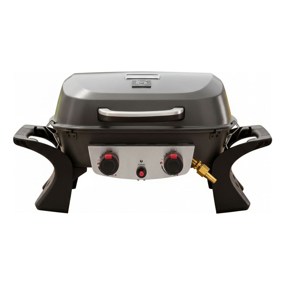 Churrasqueira Portatil A Gas 2 Queimadores Com Apoio Lateral