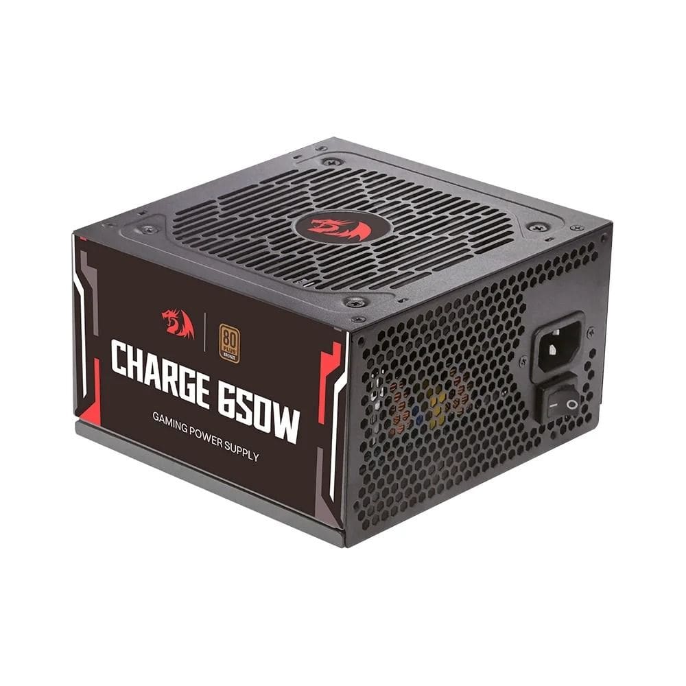 Fonte Gamer Redragon Charge, 650W, ATX, 80 Plus Bronze, Preto