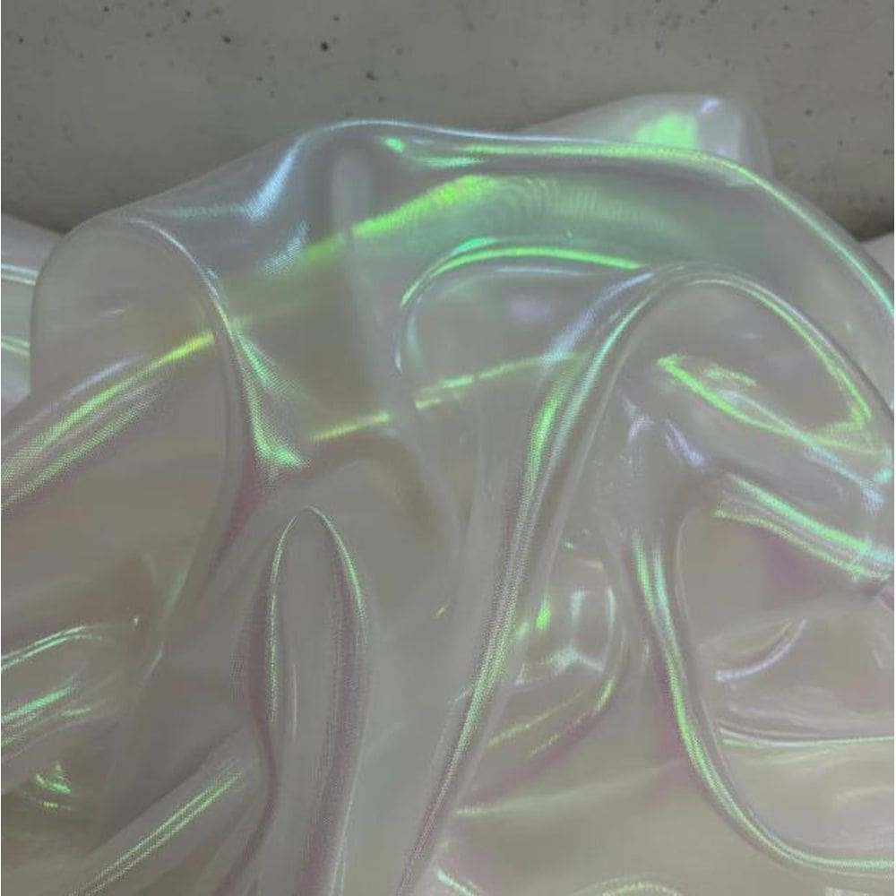 Tecido Organza Holografica Branco 1.00M X 1,50 +