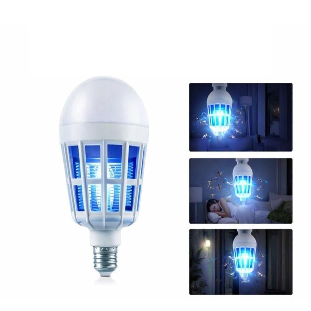 Lâmpada Mata Insetos Led 2 Em 1 Com Luz Uv Repelente De Mosquitos 220v