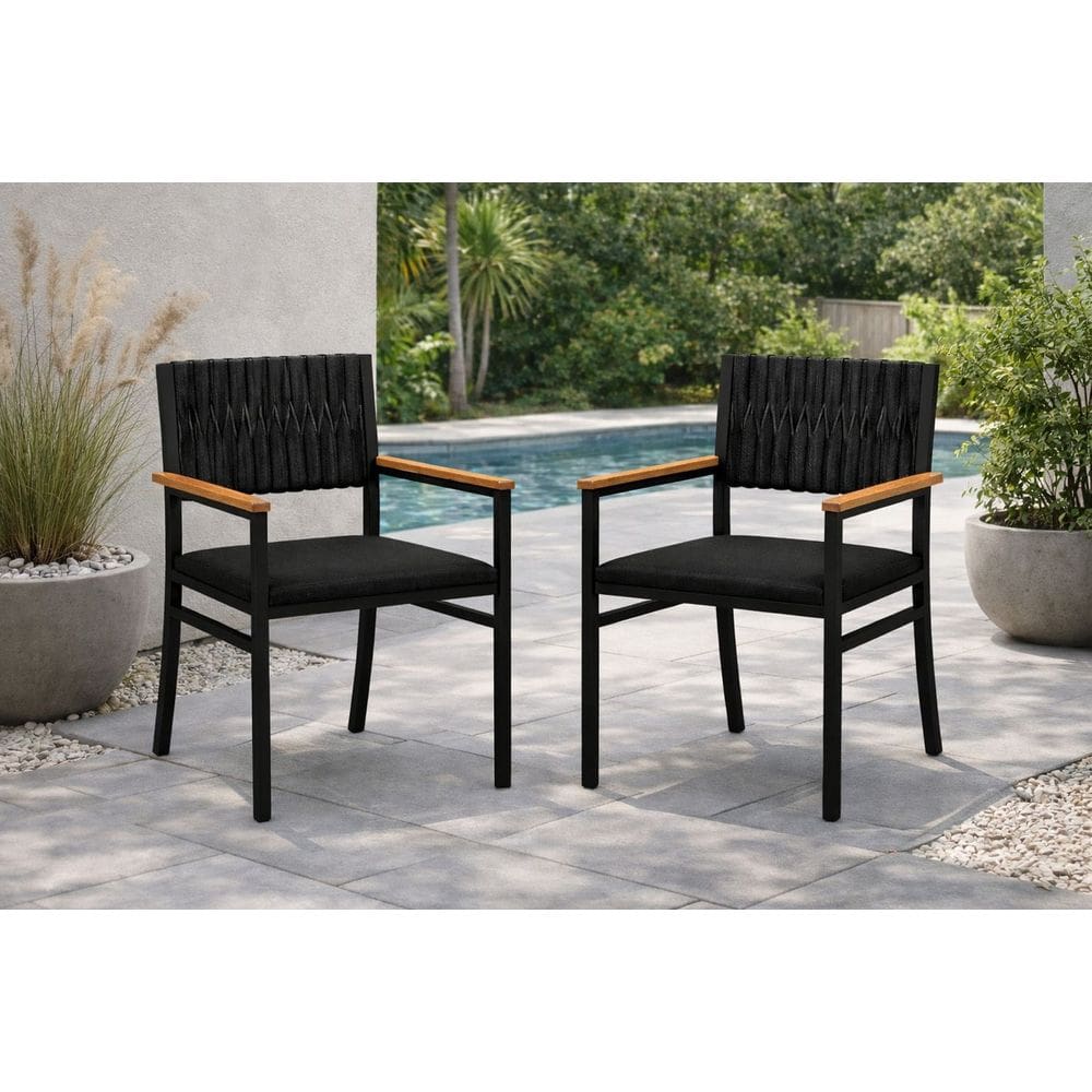 Kit 2 cadeiras náutica com braço externa Milon -ptop- Solare