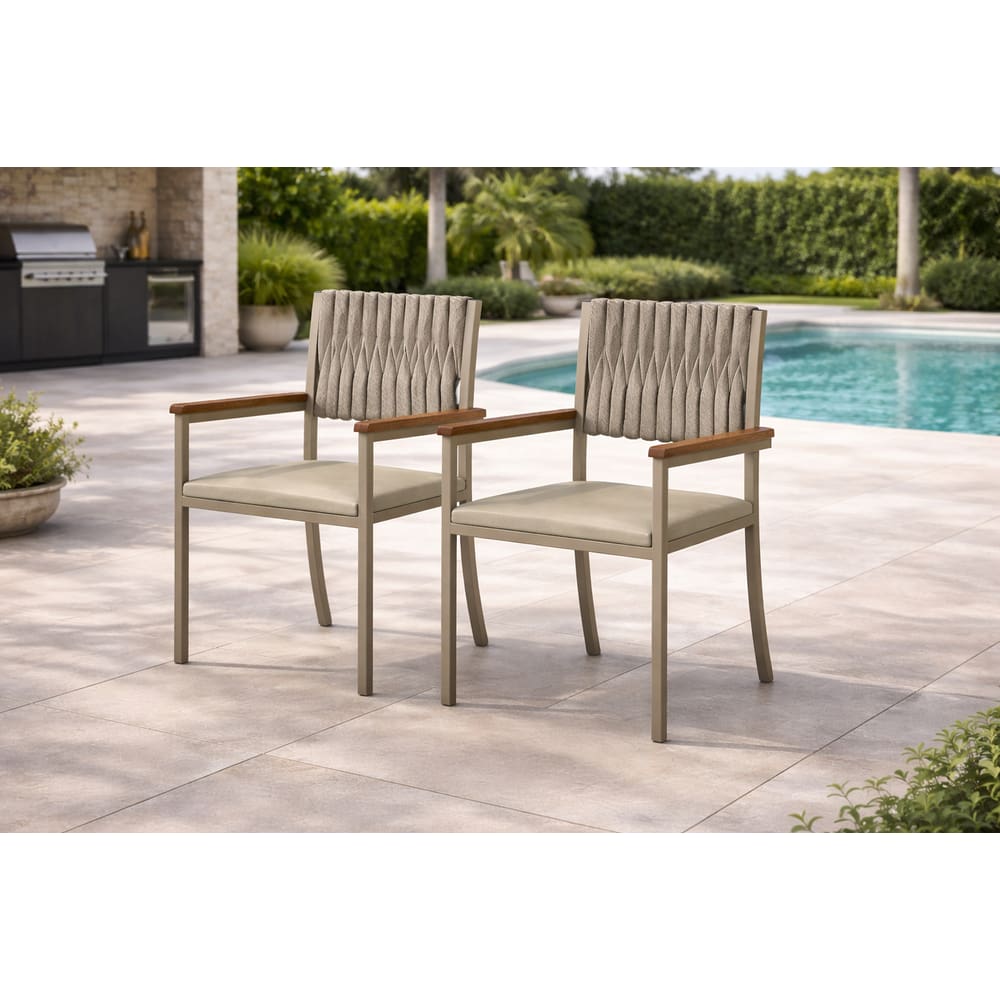 Kit 2 cadeiras náutica com braço externa Milon -bg- Solare