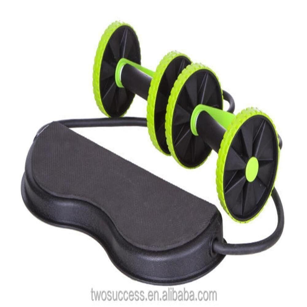 Kit Musculação Revoflex Fitness Com Elástico Roda Abdominal E Extensor Para Braços E Pernas