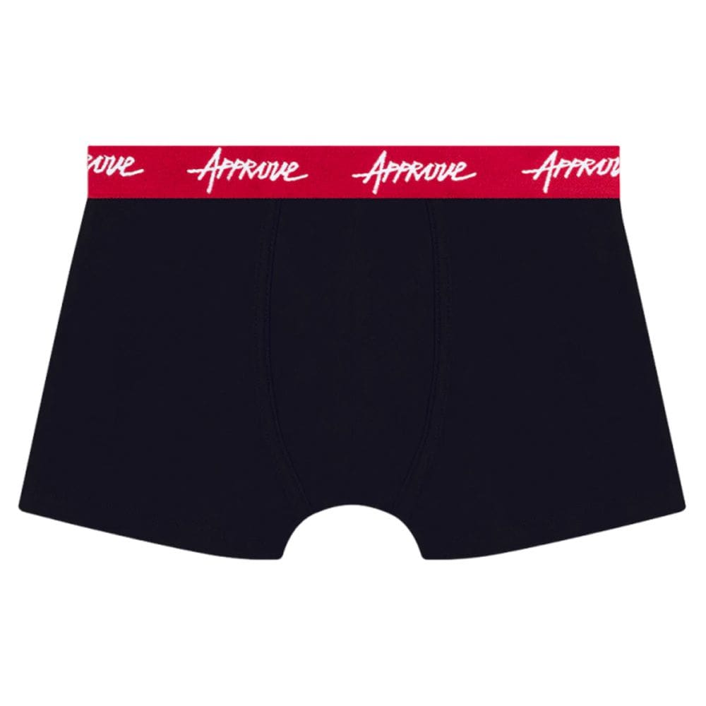 Cueca Boxer Approve Preta Com Vermelho Preto