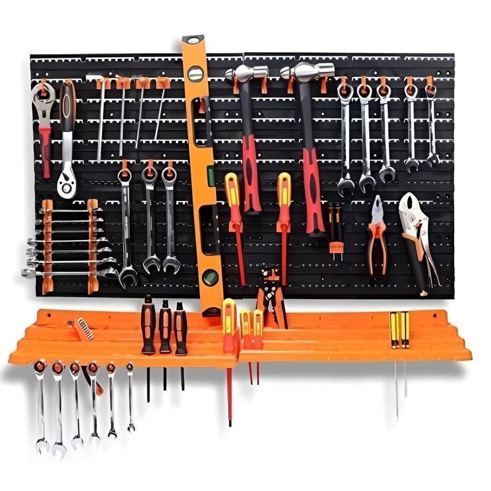 Gaveteiro Porta Ferramentas Modular Para Parede Com Prateleiras E 52 Peças