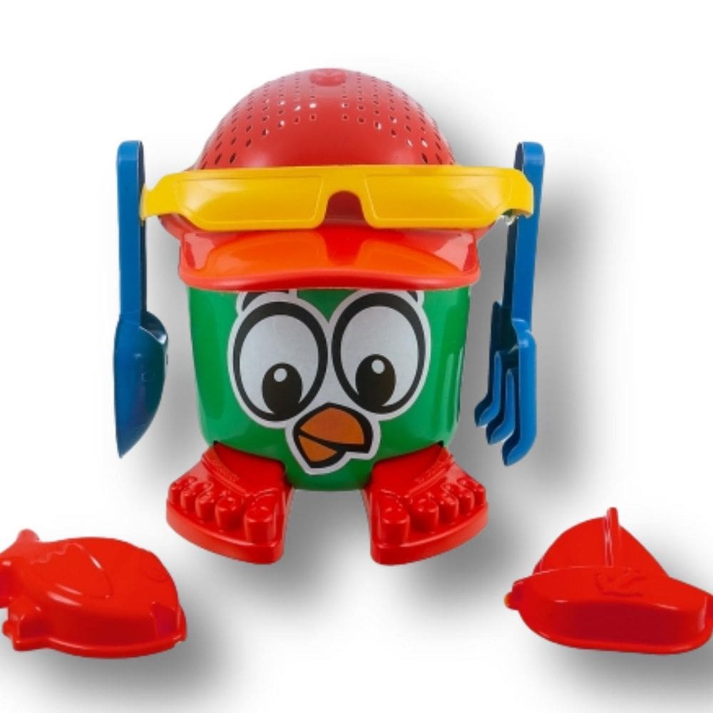 Kit Balde Areia Praia Infantil Pá Peneira Rastel Formas