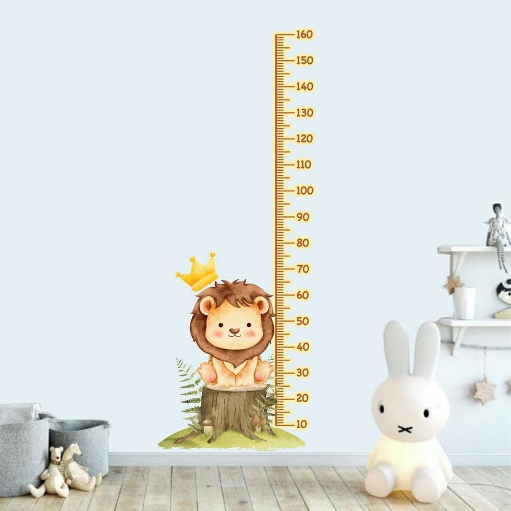 Adesivo De Parede Régua De Crescimento Leaozinho