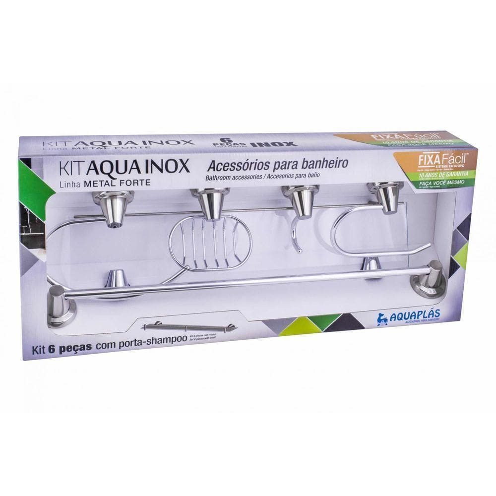 Kit De Banheiro Linha Aquainox 6 Peças
