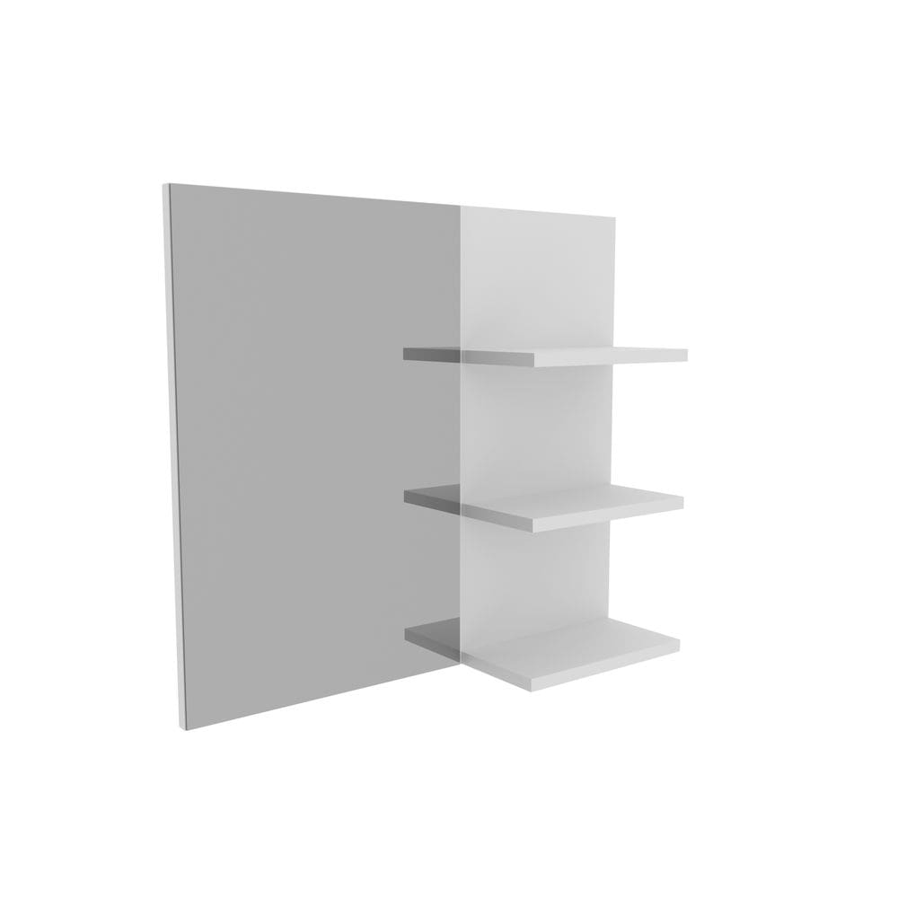 Armário Aéreo Banheiro Lumi Lu 60cm com Porta e Nichos Branco | Liberty Móveis