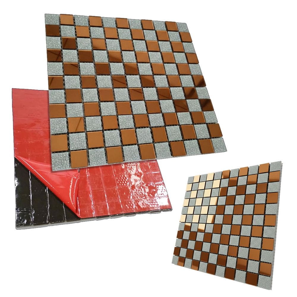 Pastilha De Vidro Adesiva Parede Cozinha Banheiro Lavabo Sala Decorativa Moderna Requintado Reforma Facil Aplicacao