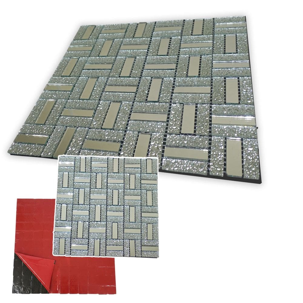 Pastilha De Vidro Autocolante Parede Sala Cozinha Lavabo Banheiro Sala Requintado Moderna Decorativa Aplicacao Facil