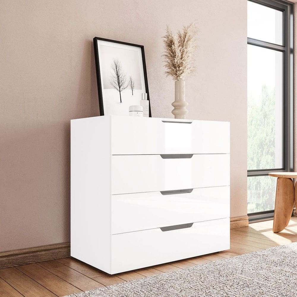 Cômoda Madri 4 Gavetas Branco - Politorno