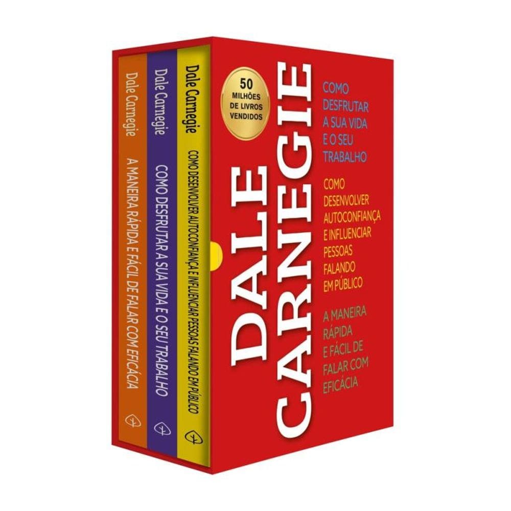 Box Dale Carnegie - Autoconfiança, Oratória e Produtividade - 3 Livros de Desenvolvimento Pessoal