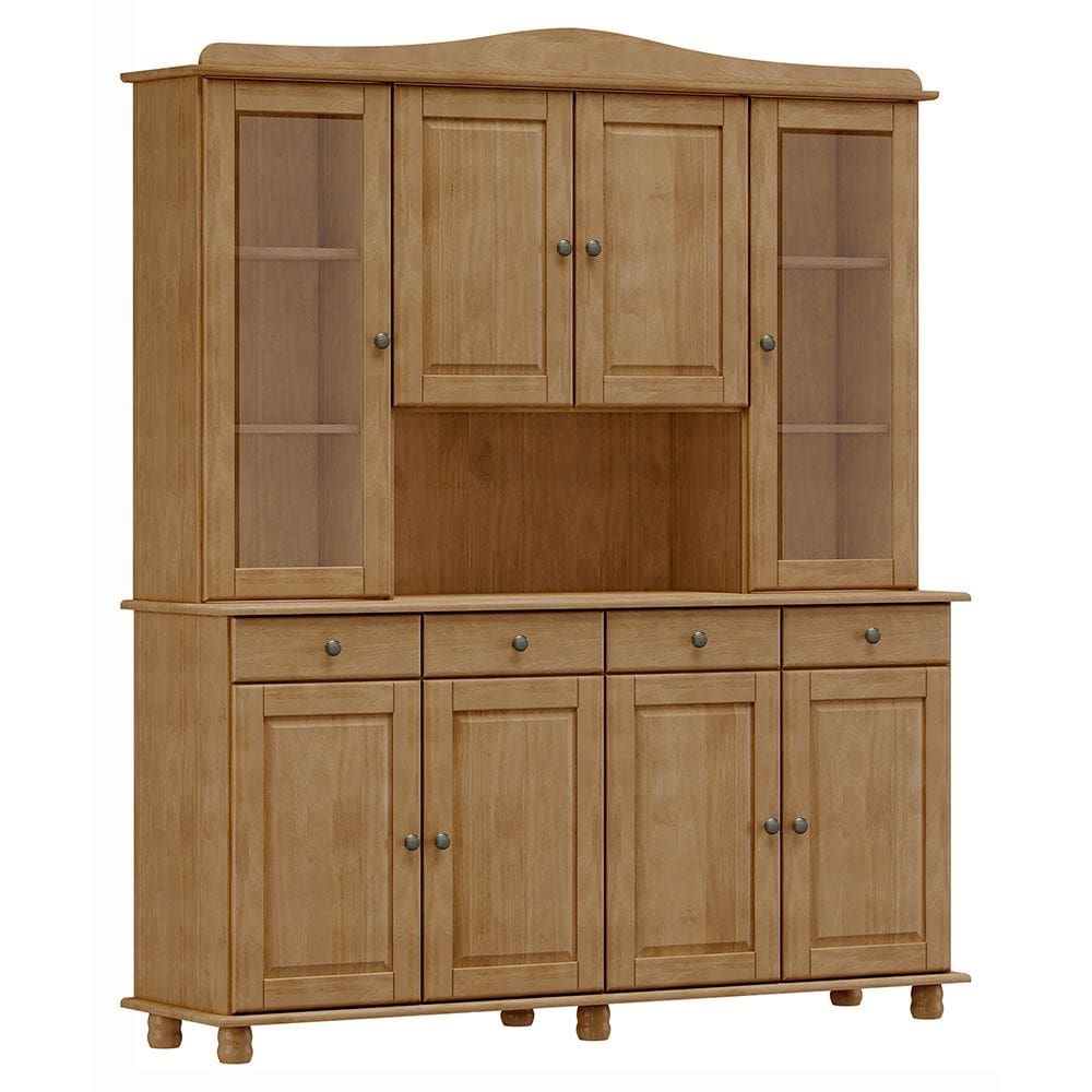 Cristaleira Rubi 8 Portas e 4 Gavetas - Finestra Móveis - Marrom