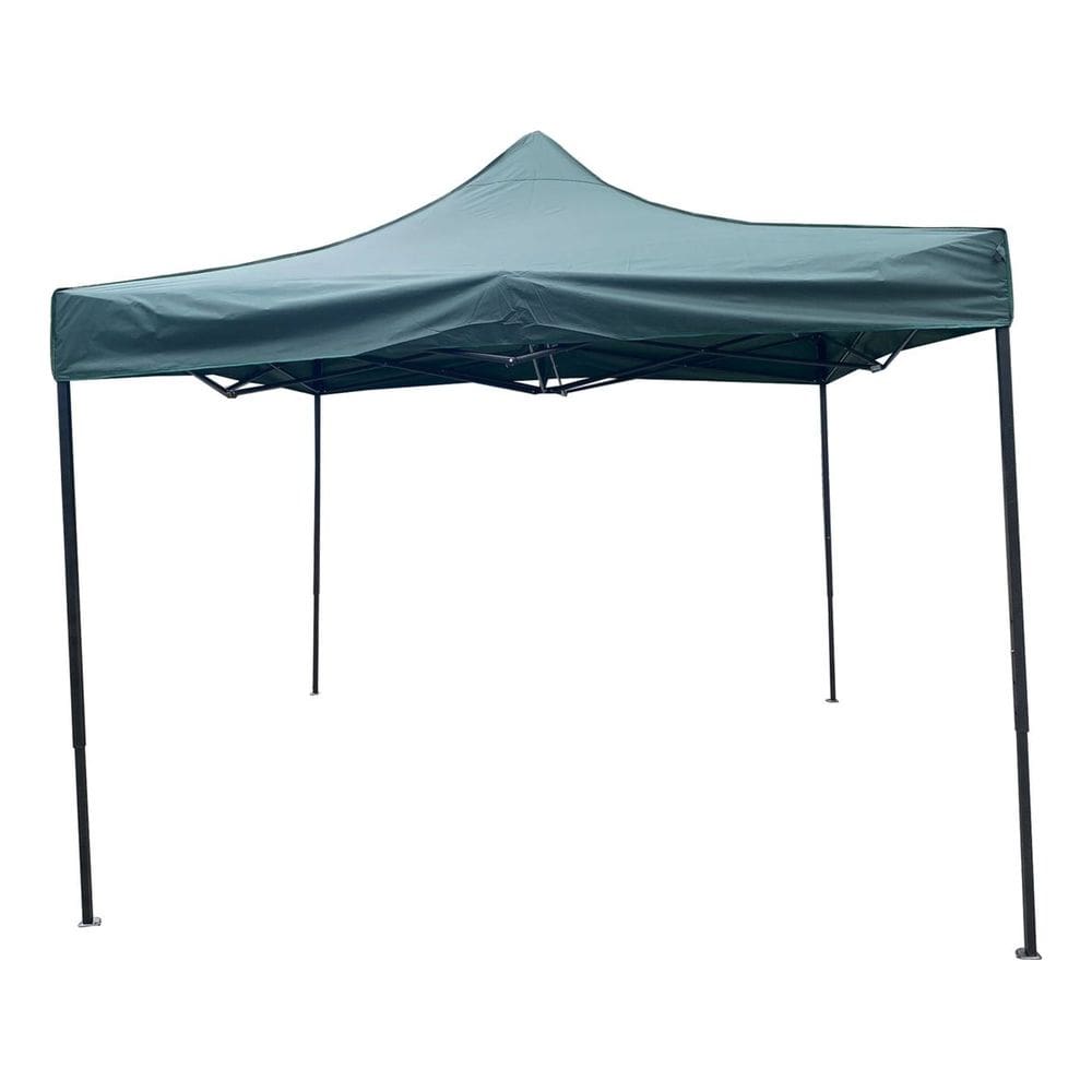 Tenda Gazebo Dobravel Aco E Poliester 3x3m Verde Impermeavel