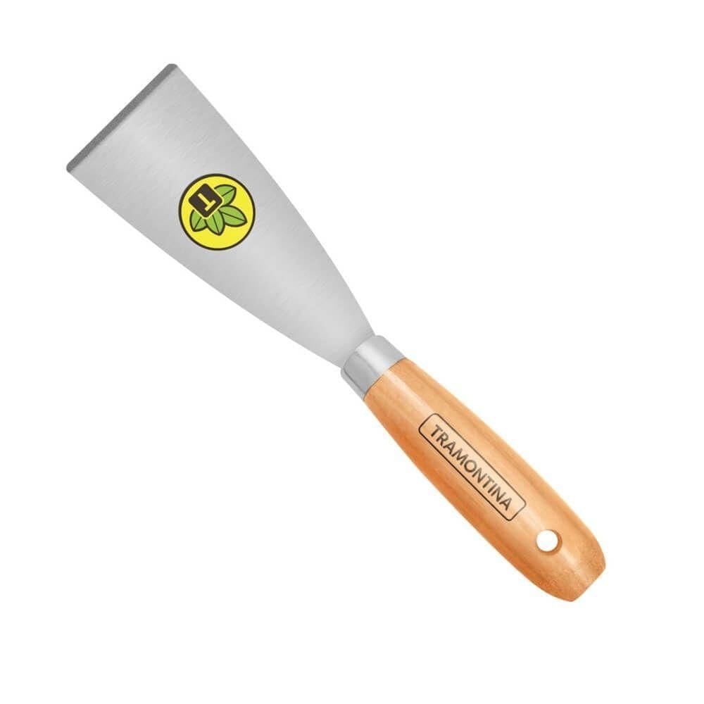 Espátula Rígida com 6cm Em Aço Carbono E com Cabo de Madeira 77394065 Tramontina Espatula Rigida