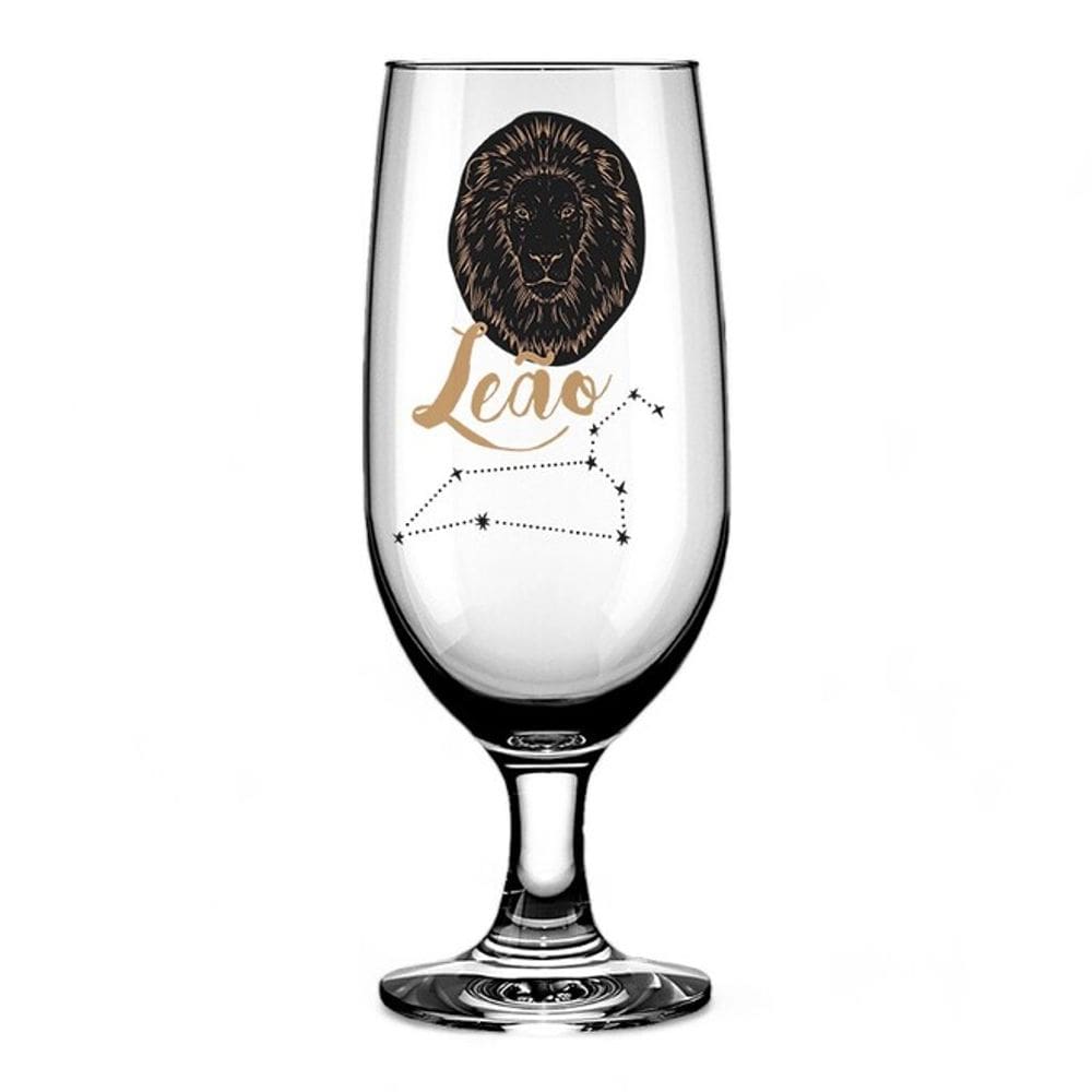 Taça de Cerveja Zodíaco Leão 300ml - Sofisticação e Charme para Seus Brindes