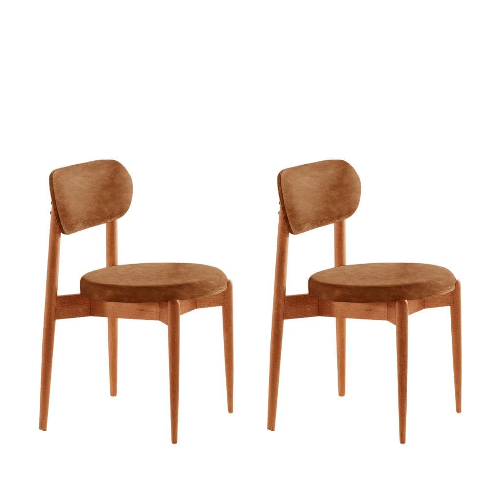 Conjunto com 2 Cadeiras de Jantar Ballare Soft Moderna Mobilia