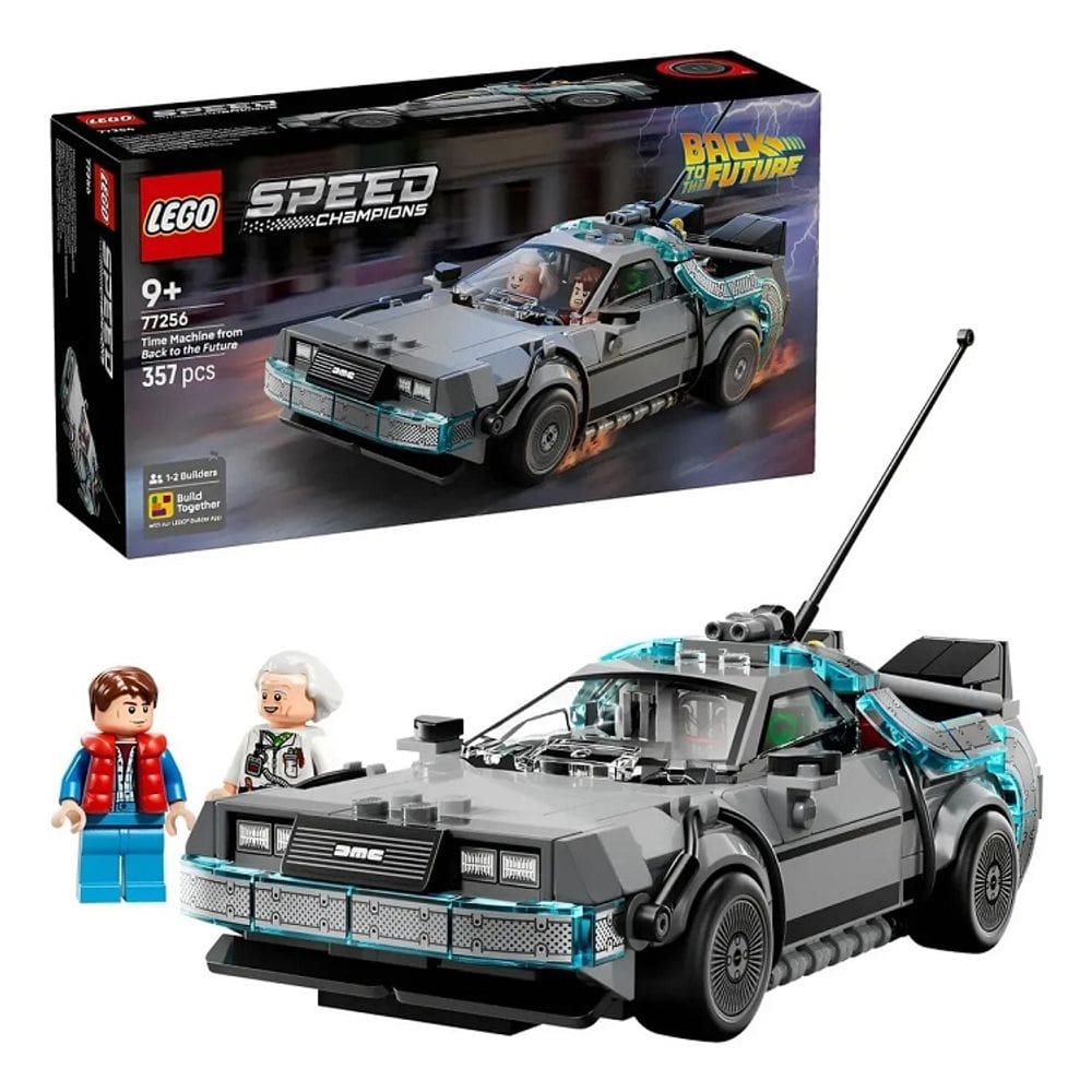 Lego 77256 Speed Champions -  Delorean De Volta Para O Futuro Com Dr Brown e Marty McFly – 357 peças