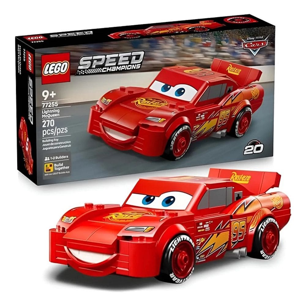 Lego 77255 Disney Carros Speed Champions Lightning Relâmpago Mcqueen – 270 peças