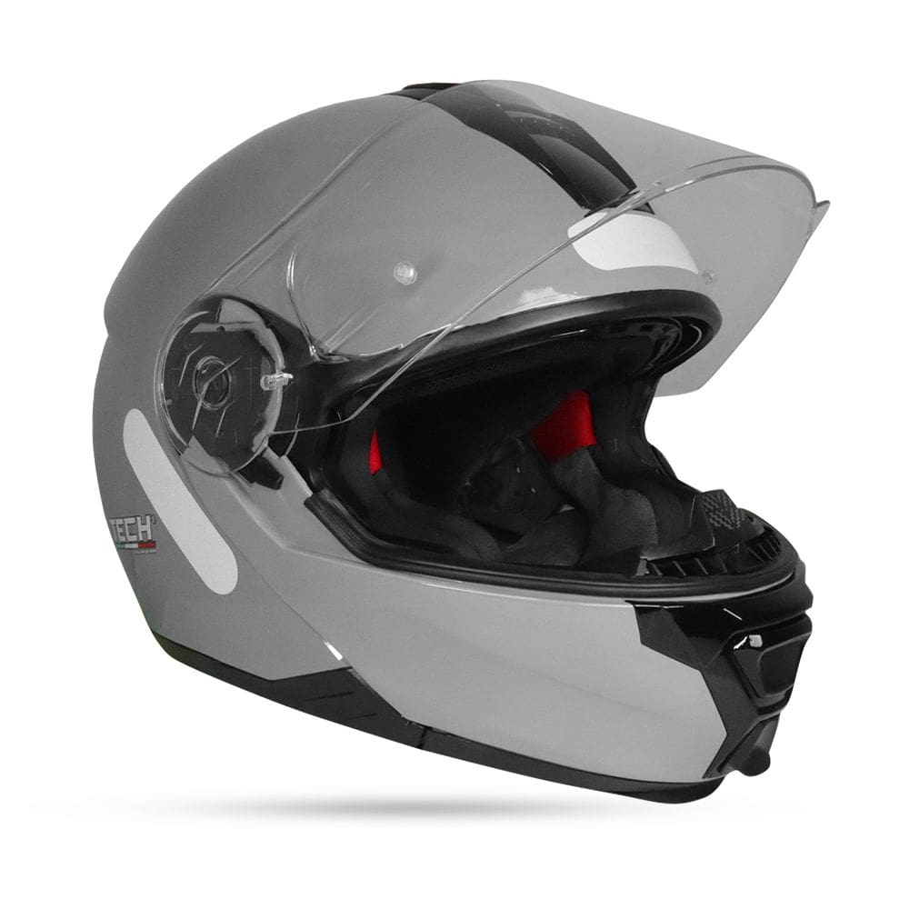 Capacete Gp Tech A118 Sv Mono Articulado Cinza