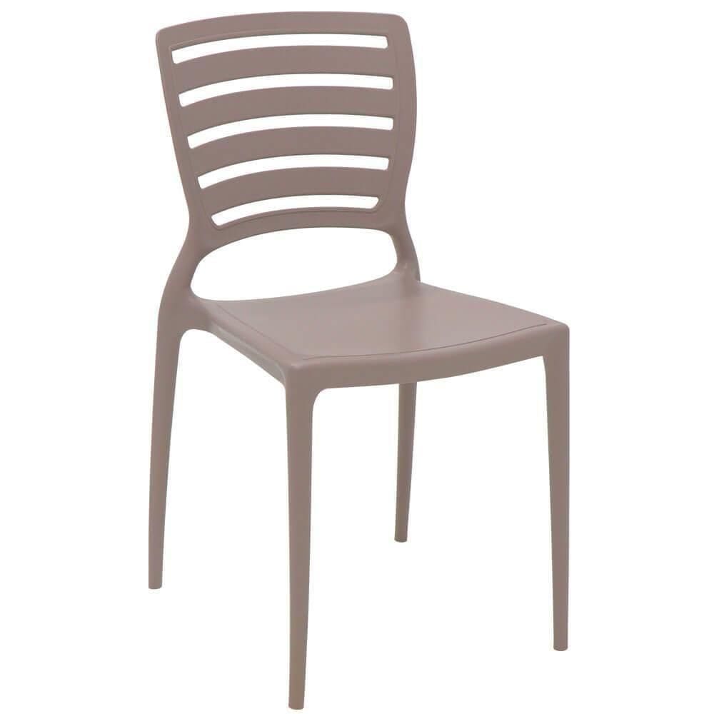 Cadeira Tramontina Sofia Em Polipropileno E Fibra De Vidro Camurça Com Encosto Horizontal 92237310