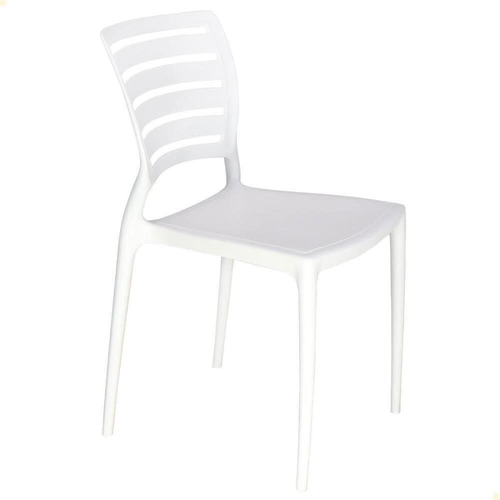 Cadeira Tramontina Sofia Branca Sem Braços Encosto Vazado Horizontal 92237010