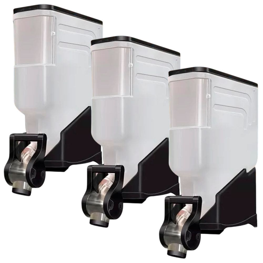 3 Módulos Dispenser Avulso 35 Litros ou 15 Kilos Armazenamento Ração Grãos Cereais Preto Graviton