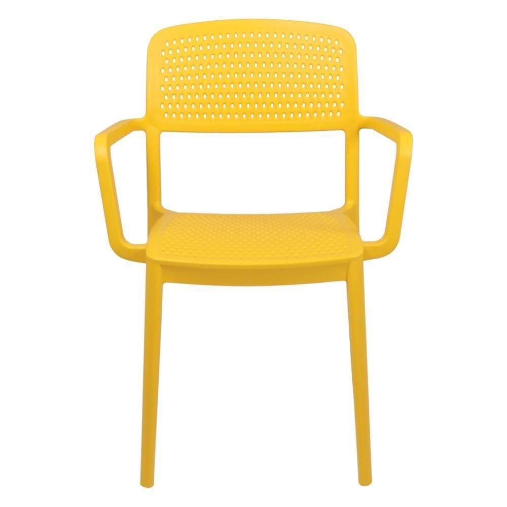 Cadeira Tramontina Serena Em Polipropileno Com Braços Cor Amarela 92097000
