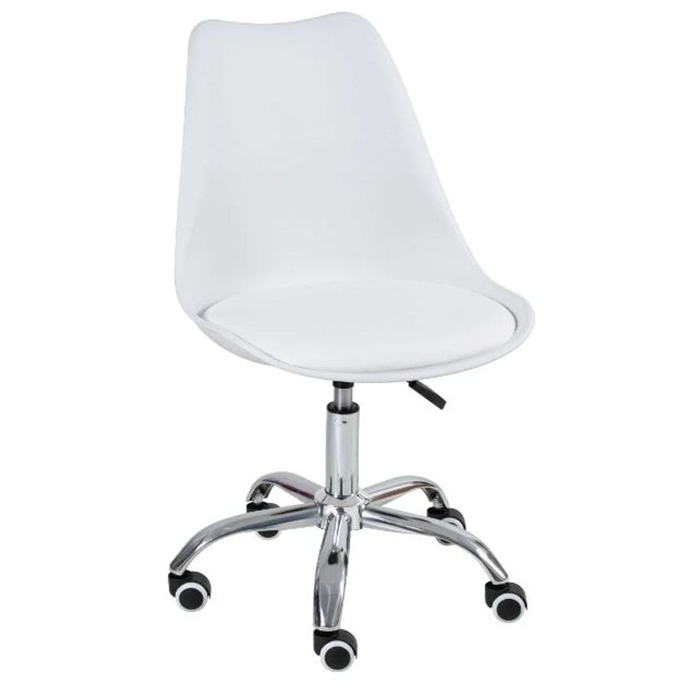Cadeira Office Com Rodizio Giratória Saarinen - Branco