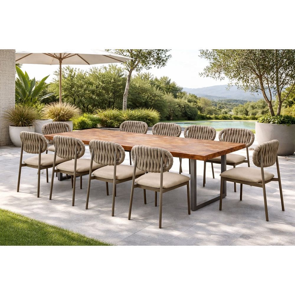 Conjunto Externo 10 lugares trico náutico Mounsier Metal Art