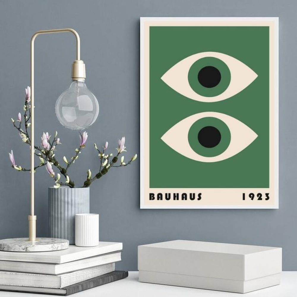 Quadro Poster Bauhaus - Olhos Verdes 24X18Cm