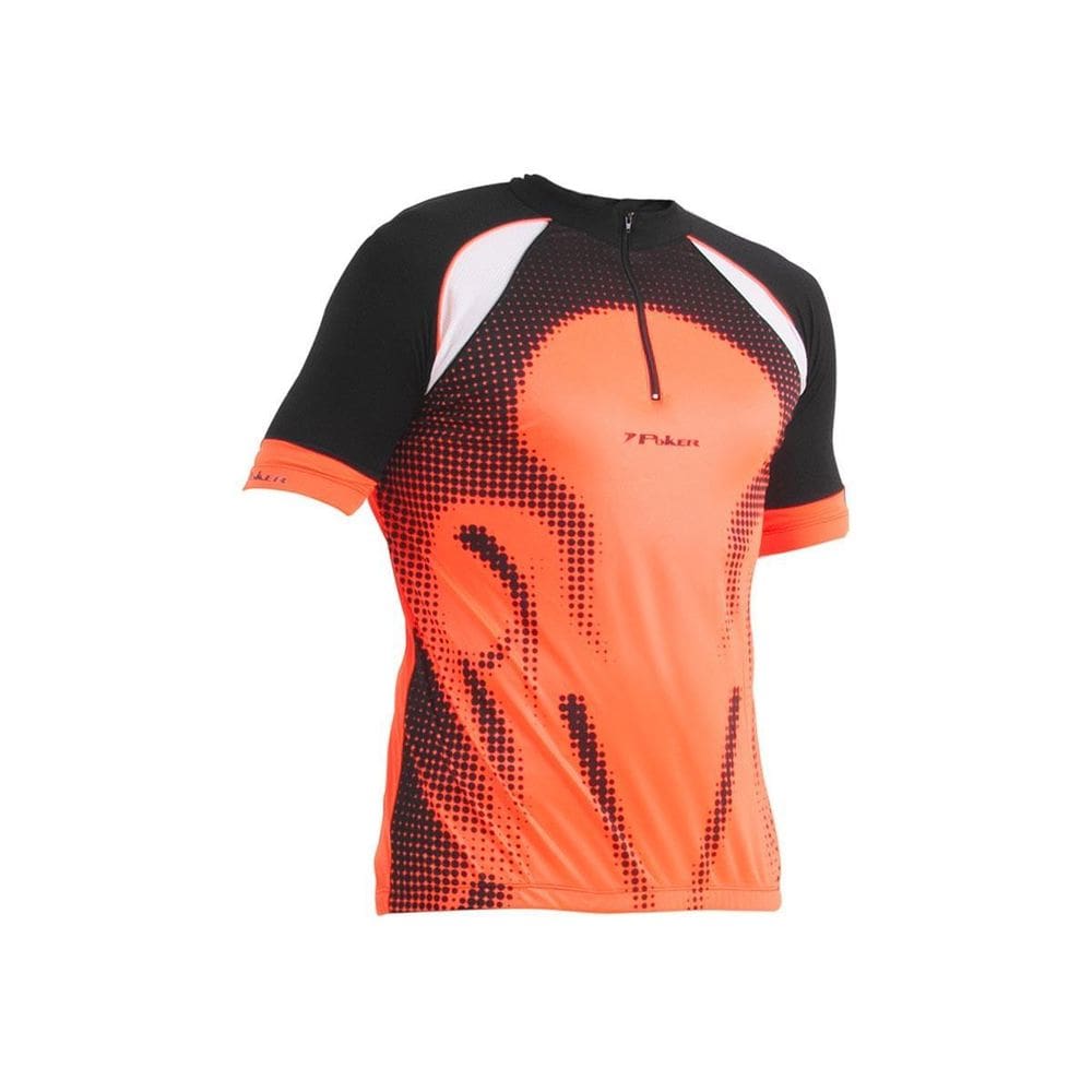 Camiseta Ciclista Com Ziper Modelo Speed Unisex Laranja P