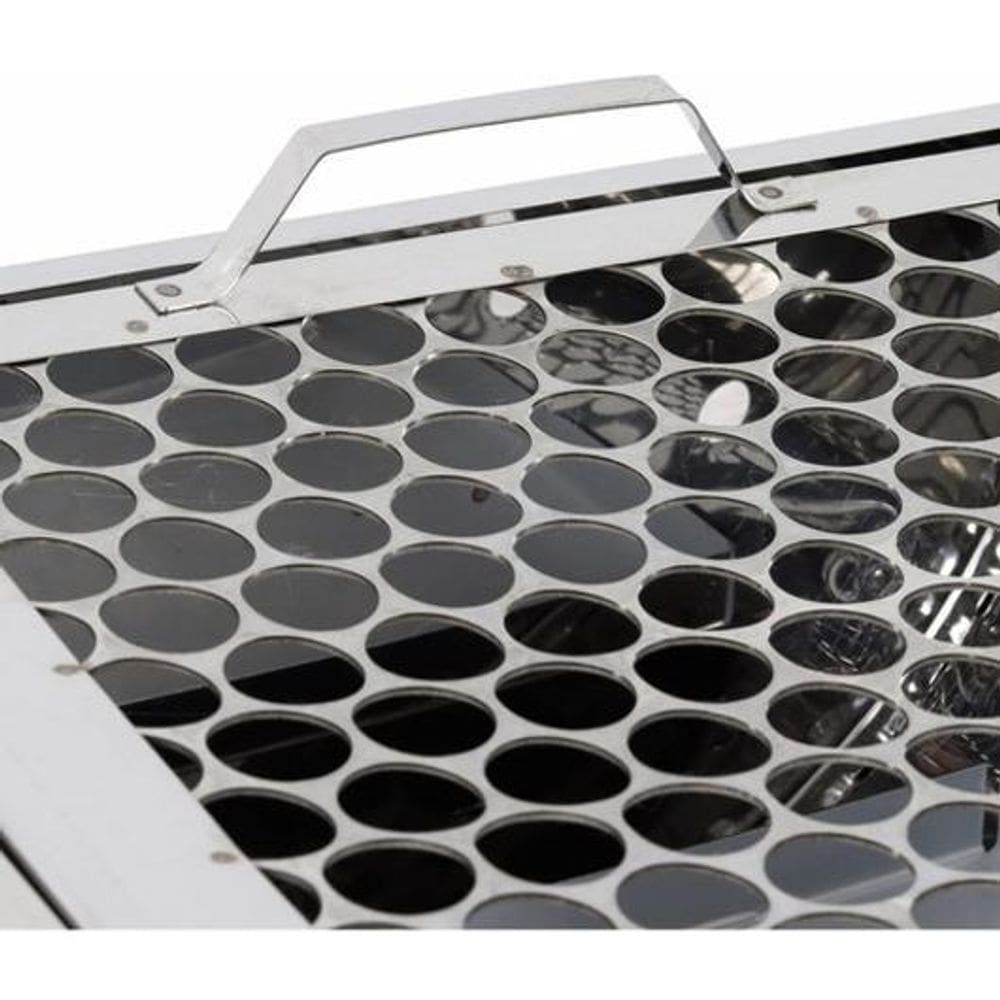 Churrasqueira A Bafo A Carvão - Compacta - Inox - Prateado