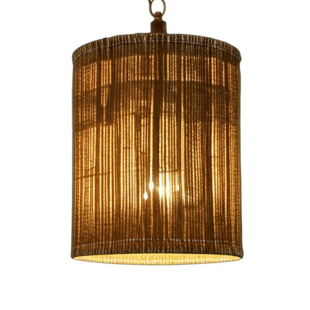 Luminária De Cacho De Açaí: Luz, Arte Tamanho M