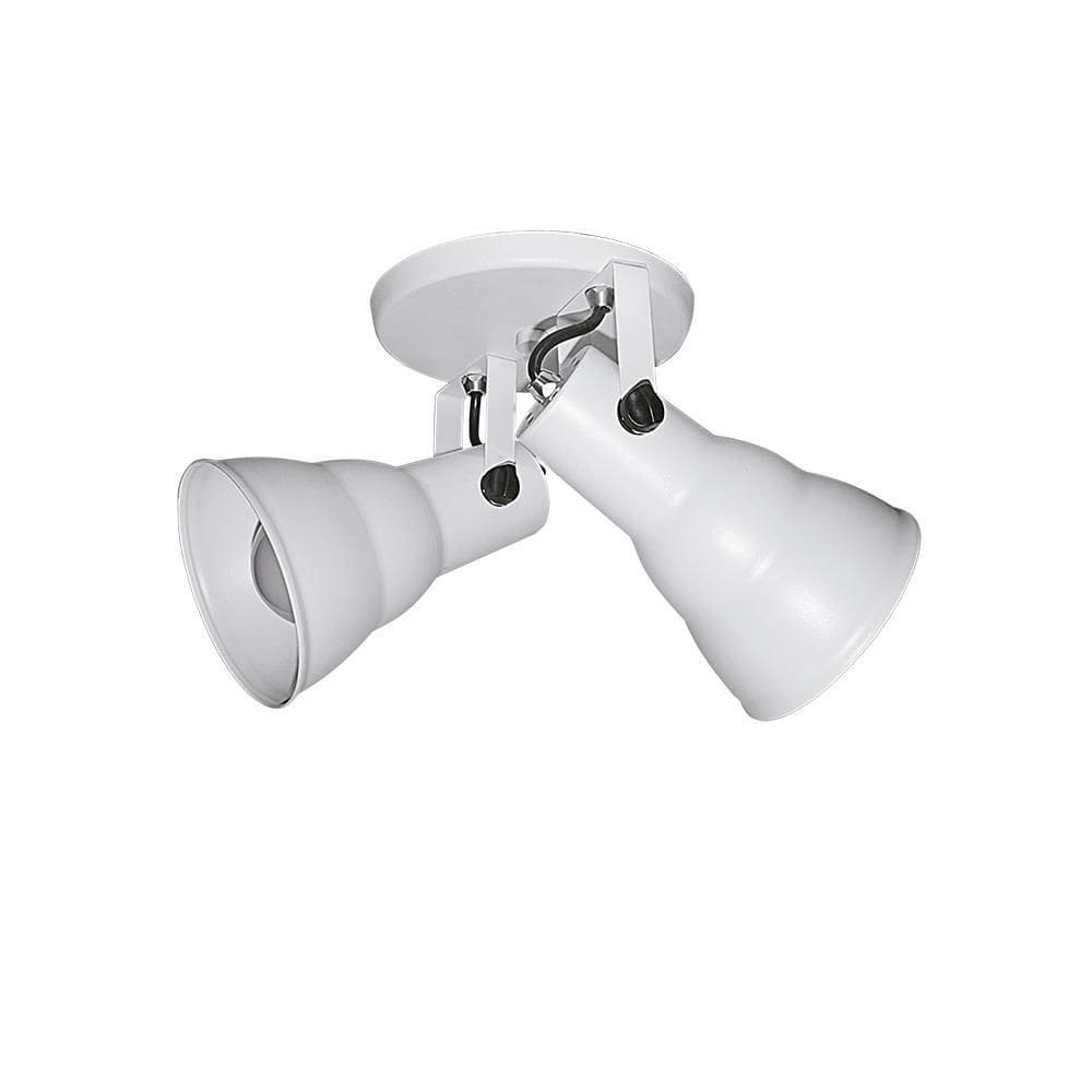 Luminária Spot Taschibra Circular Hol 2Xe27 Branco/Preto