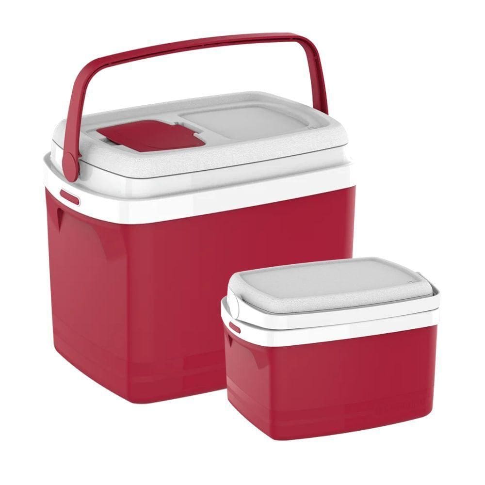 Combo Caixa Termica 32l / 12l Vermelho Soprano