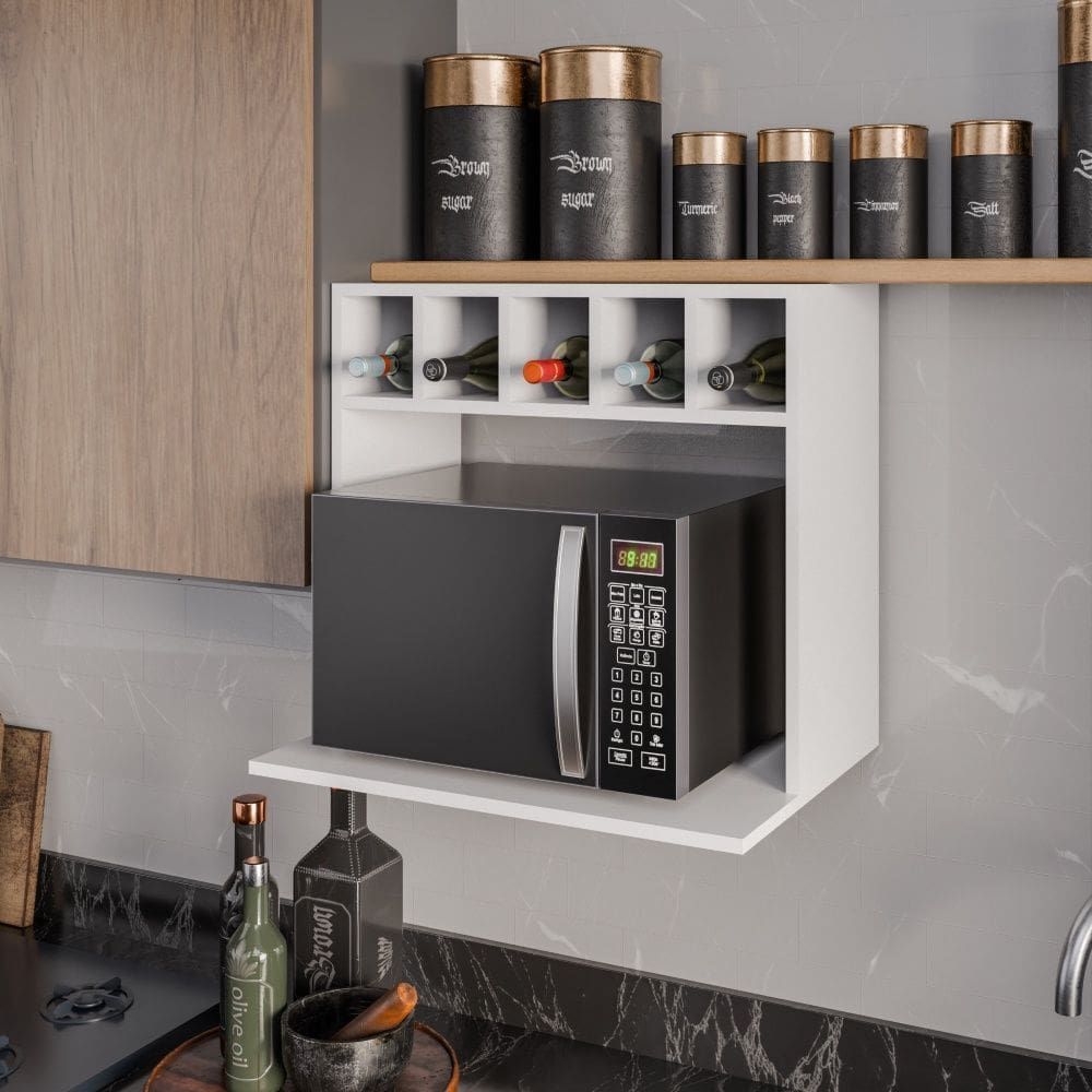 Suporte para Microondas Lisa Branco Maderatto Móveis