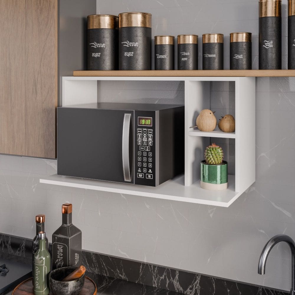 Suporte para Microondas Laila Branco Maderatto Móveis