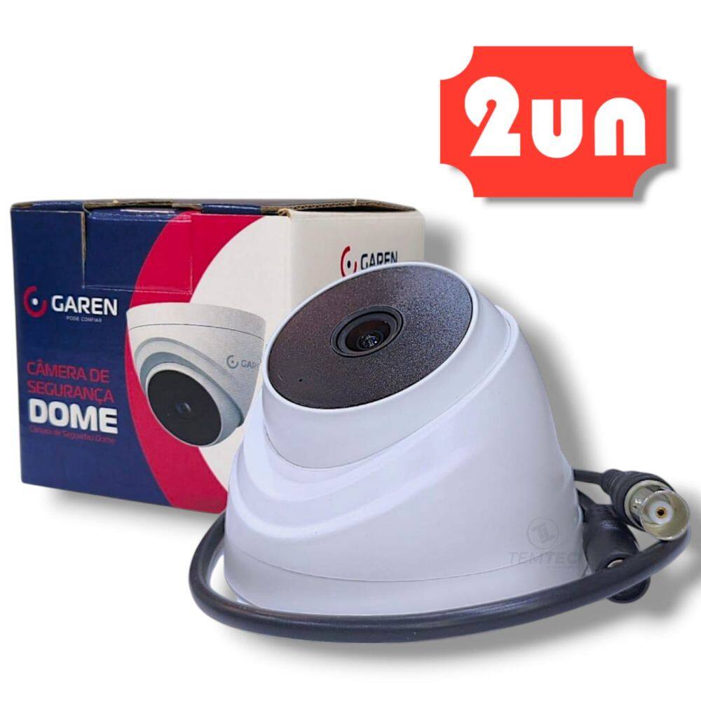 Kit 02 Câmera De Segurança Dome Full Hd Infravermelho 2.8mm