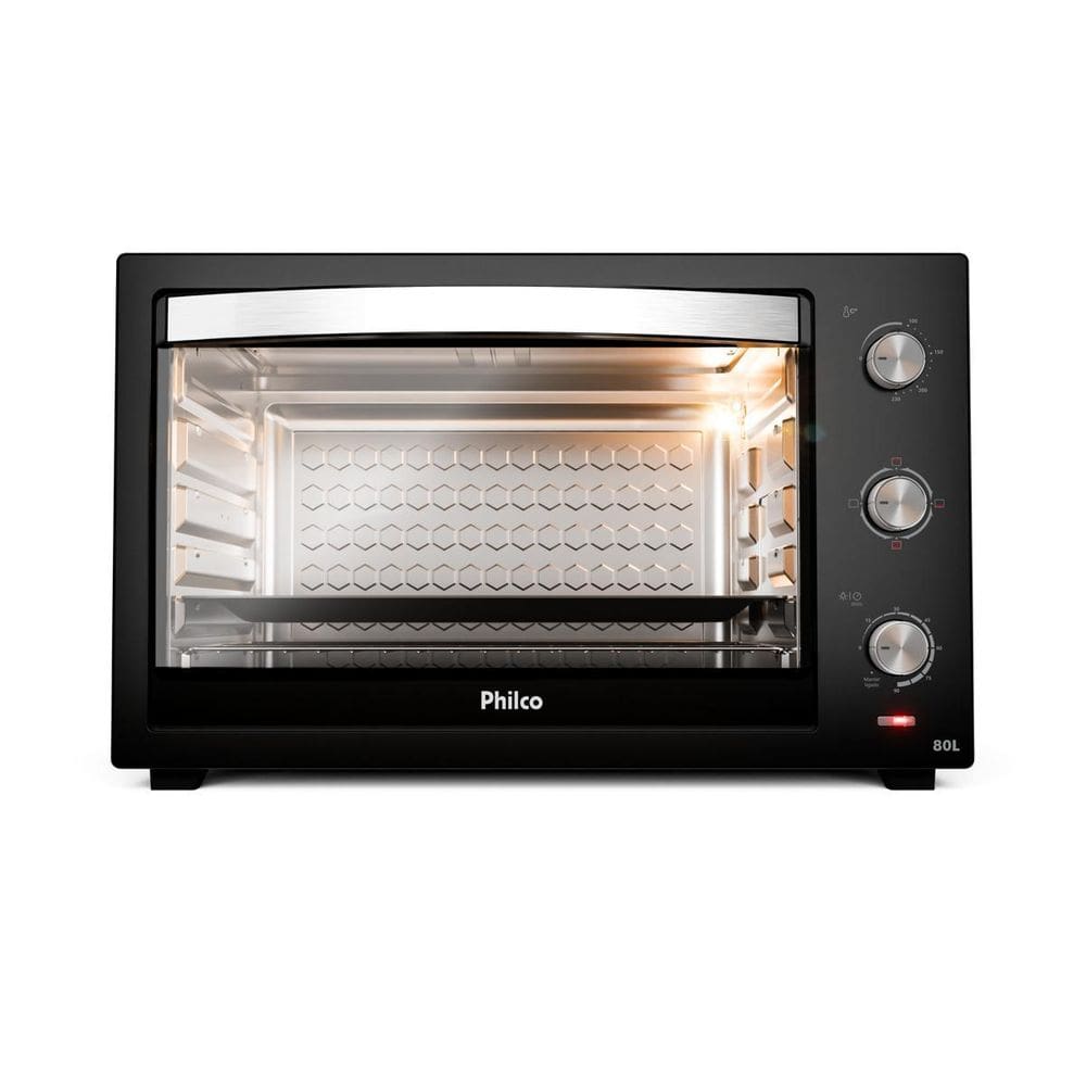 Forno Elétrico Philco 80L Preto 4 resistências PFE80A