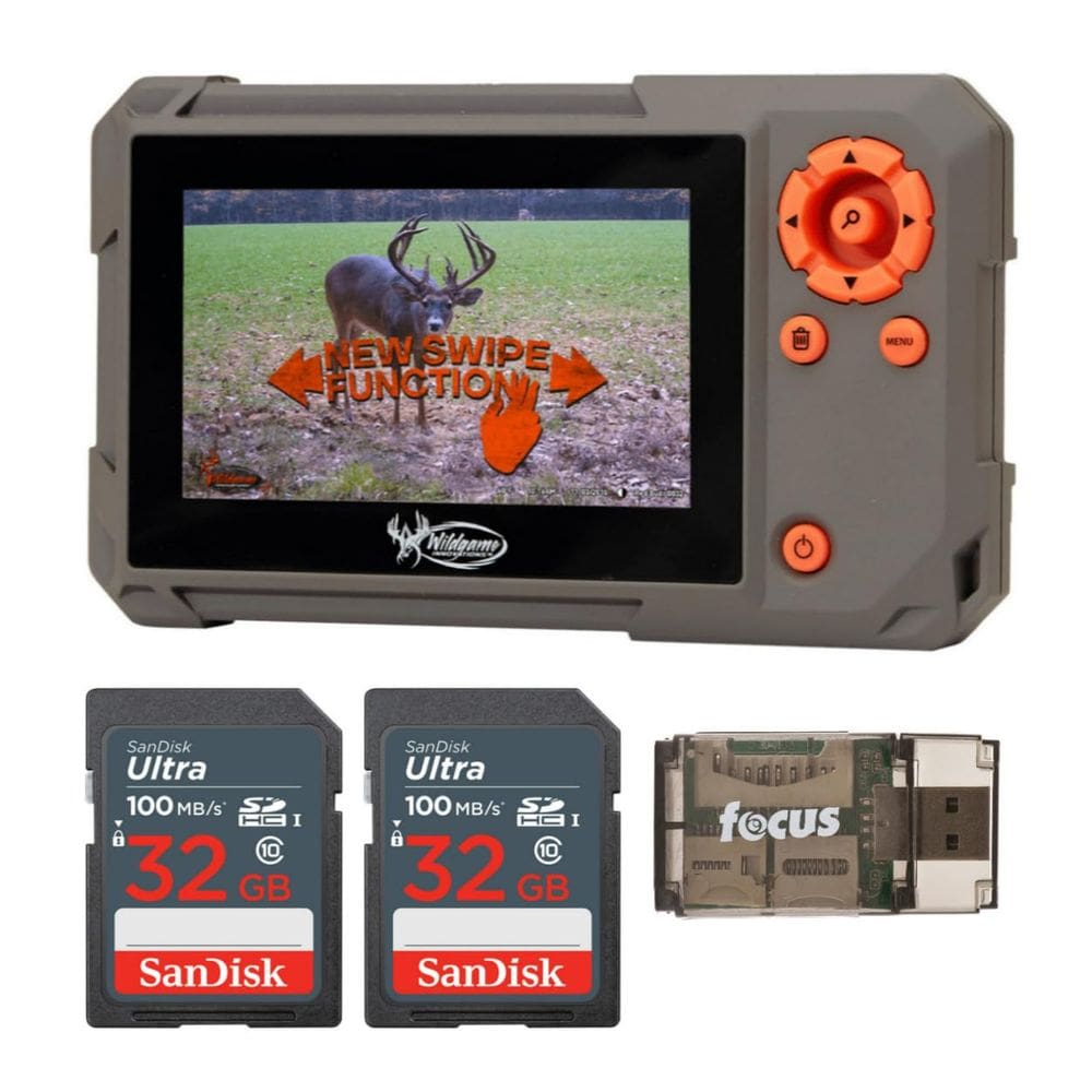 Leitor de cartão SD Wildgame Innovations Trail Pad Swipe + 32GB