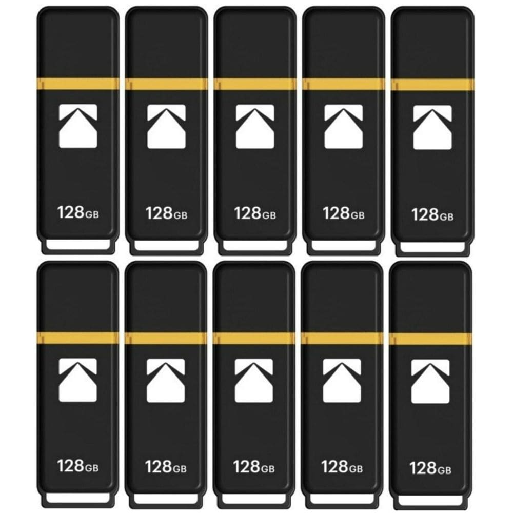 Unidade flash KODAK Classic K100 128GB USB 3.2 Gen 1 (pacote com 10)