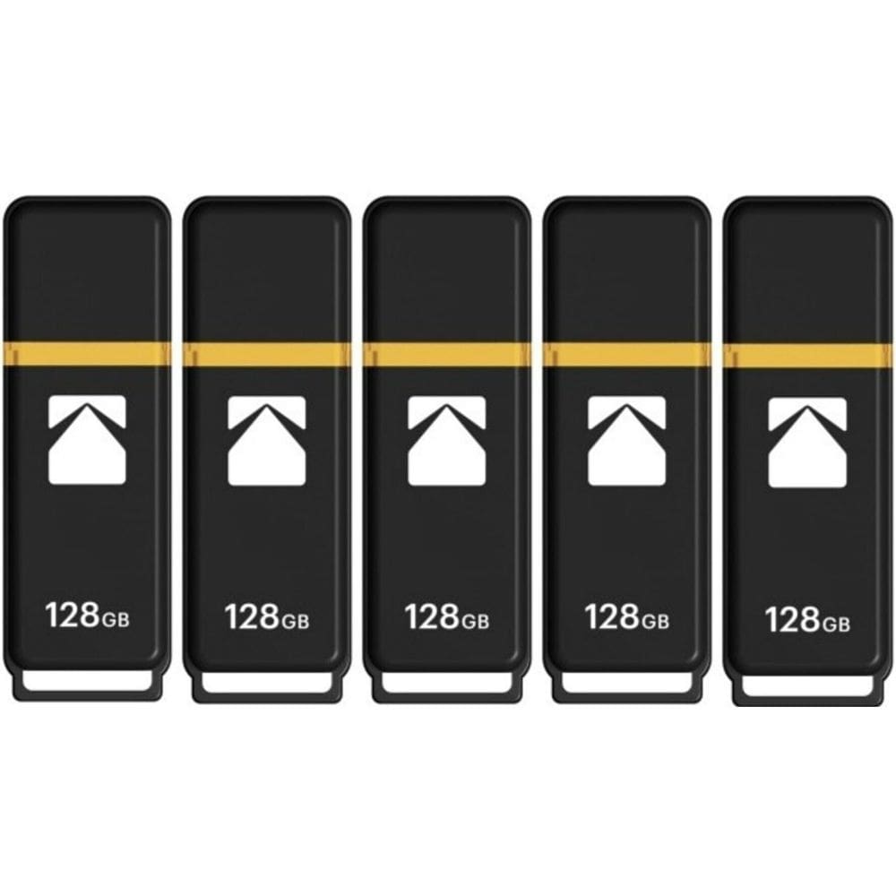 Unidade flash KODAK Classic K100 128GB USB 3.2 Gen 1 (pacote com 5)