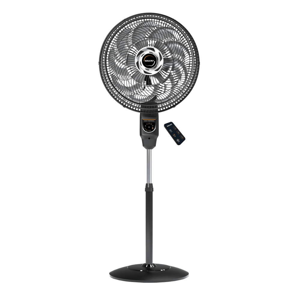 Ventilador de Coluna Mallory Max Control Com Controle Remoto 140W, Silencioso, Com Hélice de15 pás, Máxima Vazão e Mínimo Ruído - PR-GR