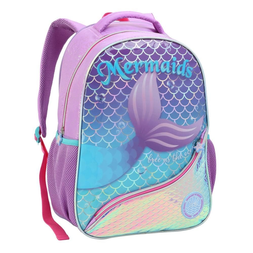 Mochila Infantil 17” Feminina Sereia Seanite MI43260